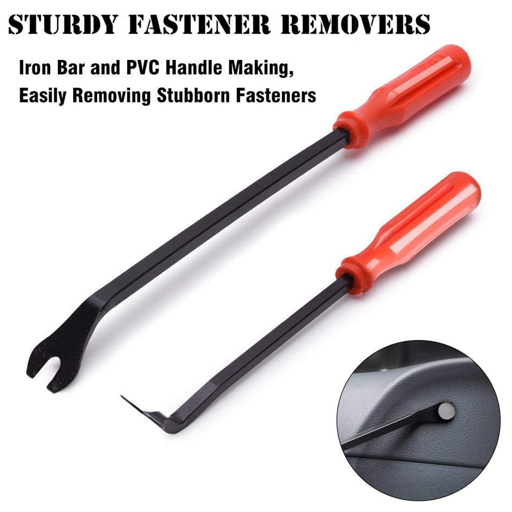 19pcs Auto Trim Removal Kits,Car Panel Removal Tool Car Interior Trim Kit Auto Clip Pliers Fastener Remover Pry Tool Set For Automotive Radio Stereo Dash